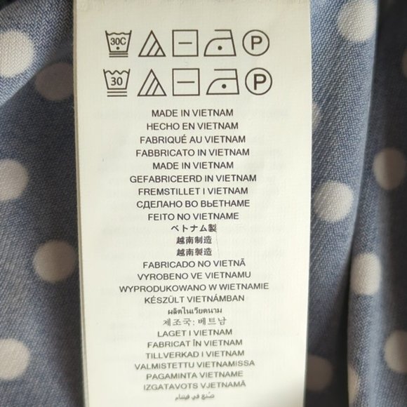 Michael Kors Navy Blue Polka-Dot A-Line Ruffle Dress SZ S - Picture 15 of 16